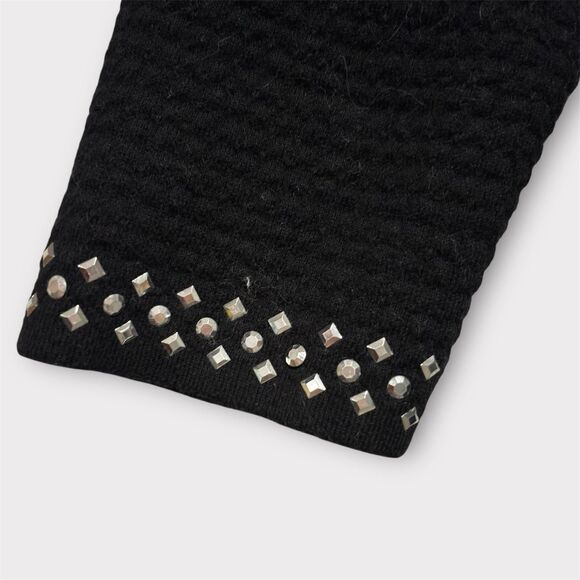 Alfred Dunner Women black studded open-front cardigan Size PS 3/4 Sleeve Office - Picture 8 of 8